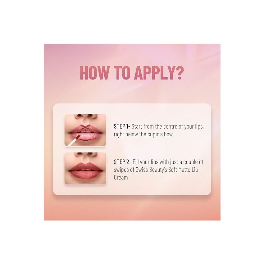 Swiss Beauty Soft Matte Lip Cream Weightless Lipstick | Long Lasting Lipstick With Velvety Finish | Shade- Rustic Cocoa, 6ml