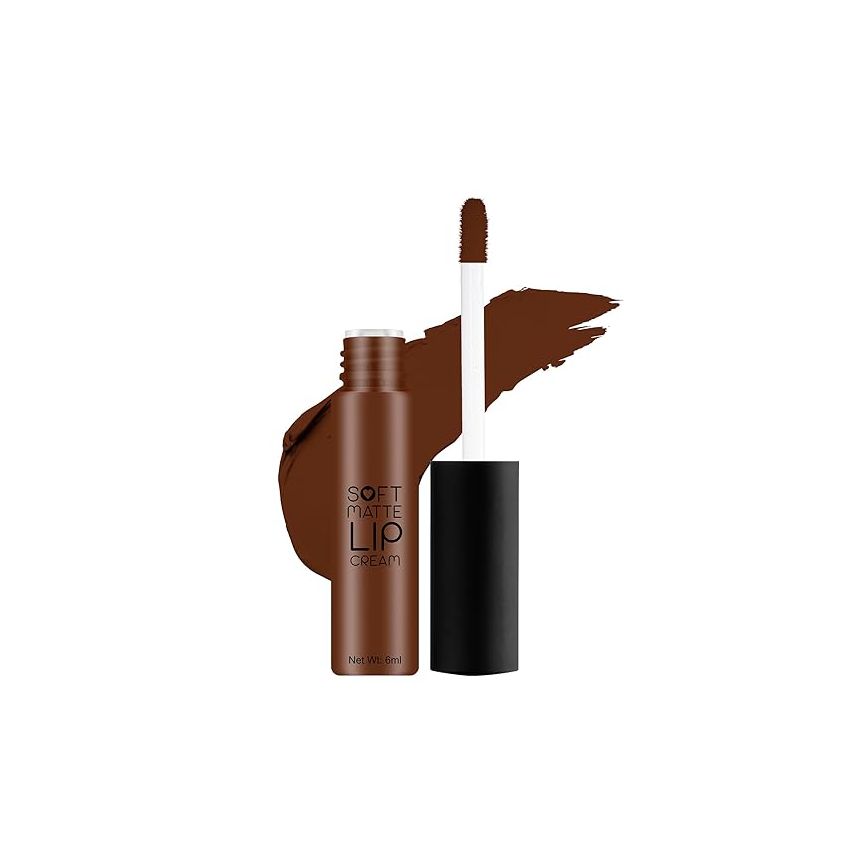 Swiss Beauty Soft Matte Lip Cream Weightless Lipstick | Long Lasting Lipstick With Velvety Finish | Shade- Rustic Cocoa, 6ml