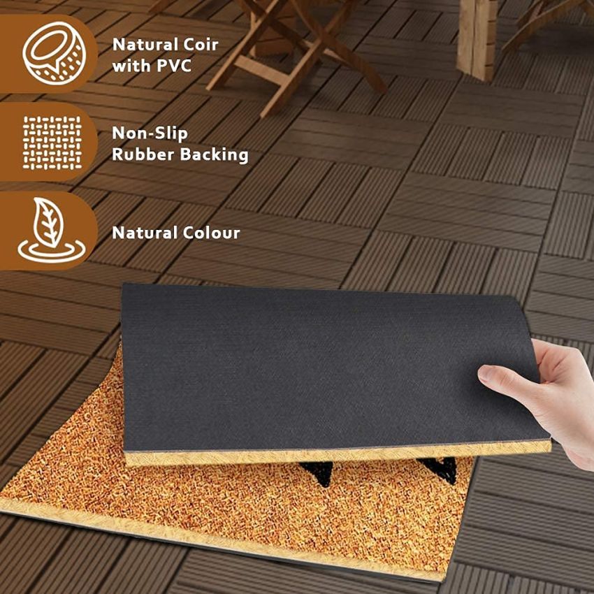 Onlymat Natural Coir Art Printed Doormat - 29.25