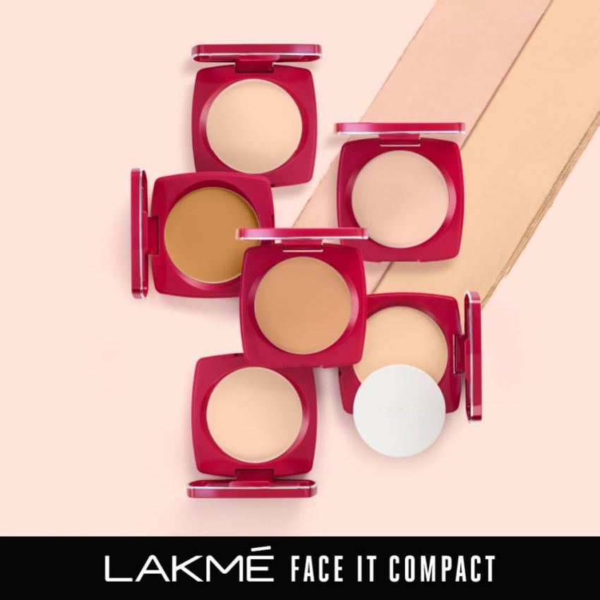 LAKMÉ Natural Finish Faceit Compact For All Skins, Natural Beige, (9 Grams)