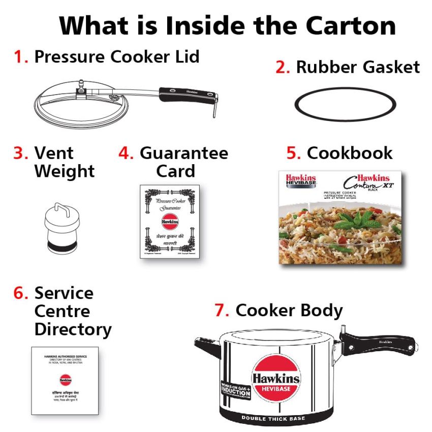Hawkins Hevibase 8 Litre Pressure Cookers Induction Compatible