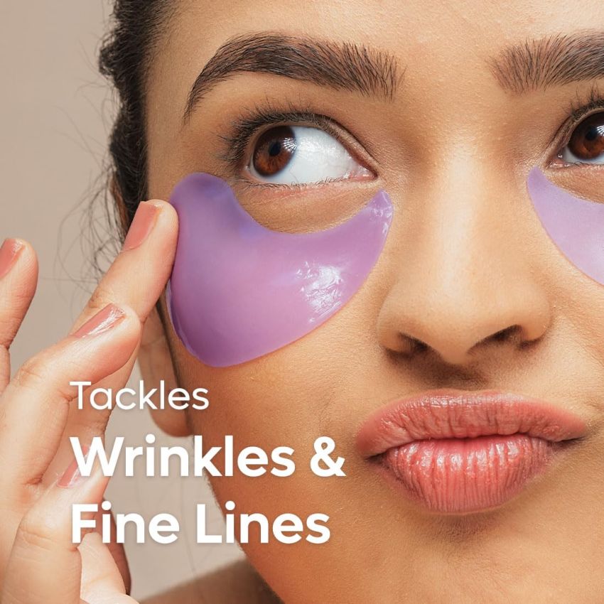 mCaffeine Black Tea Complex™ Hydrogel Under Eye Patches with Vegan Collagen Peptide | Anti Ageing | Boosts Collagen by 80% | Cooling Under Eye Patch Mask for Instant De-Puffing | 15 Pairs