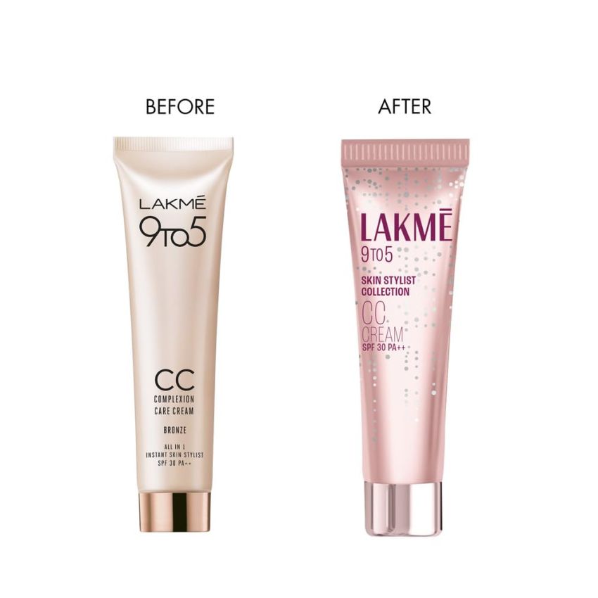 Lakme 9to5 CC Cream with SPF30 PA++ - Bronze |Enriched with 3% Niacinamide | Conceals Dark Spots| Brightens Skin |Lightweight Moisturizer + Foundation |30 g