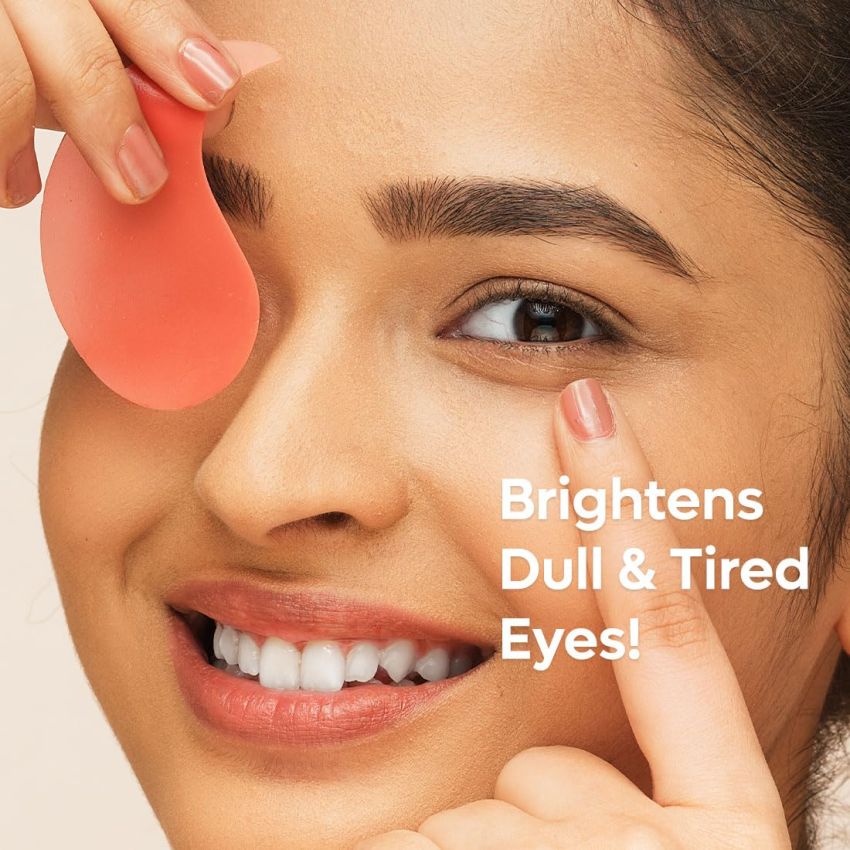 mCaffeine Cooling Under Eye Patches for Brightness | Reduces Pigmentation with 4% Niacinamide & Kombucha Tea | Under Eye Patch Mask | Instantly Hydrates, Cools & De-Puffs - 15 Pairs