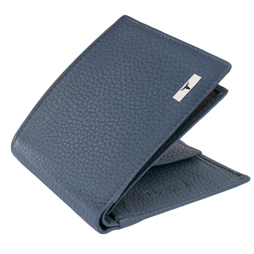 URBAN FOREST Cooper Pale Blue Leather Wallet for Men