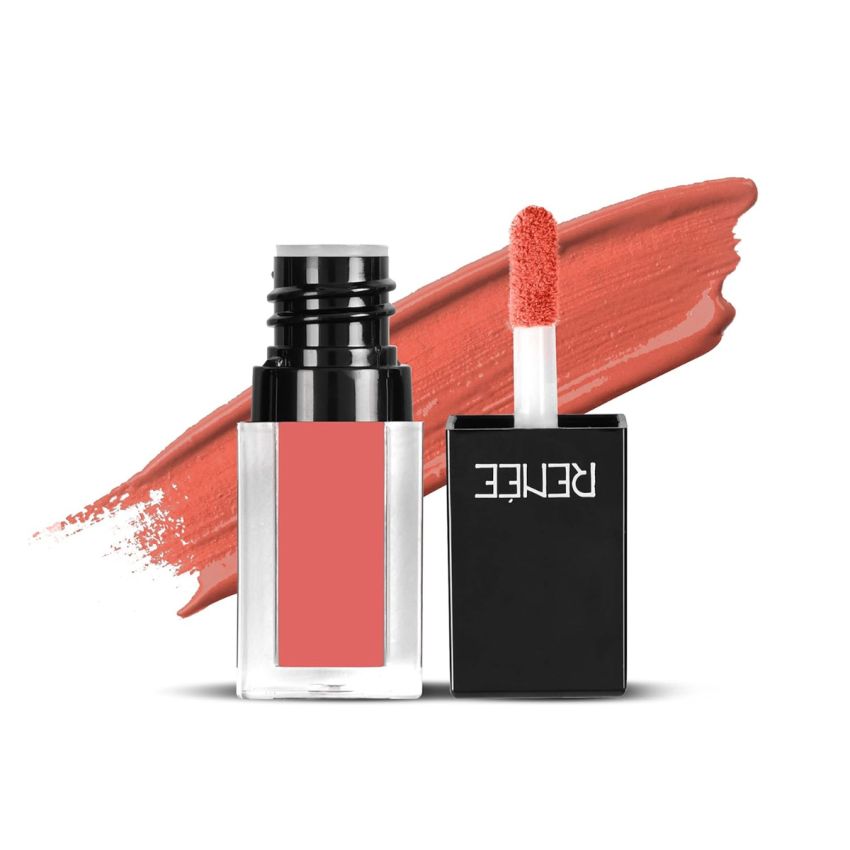RENEE Check Matte Liquid Lip Color House Of Coral 2.5ml| Long Lasting, Transfer Proof & Water Resistant| Rich Color Payoff| Non Drying Formula