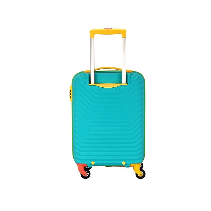 American Tourister Trolley Bag for Travel|Splash 55 Cms Polycarbonate Hardsided Small Cabin Luggage Bag|Speed_Wheel 8 Wheel Suitcase for Travel|Trolley Bag for Travelling, Coral/Teal