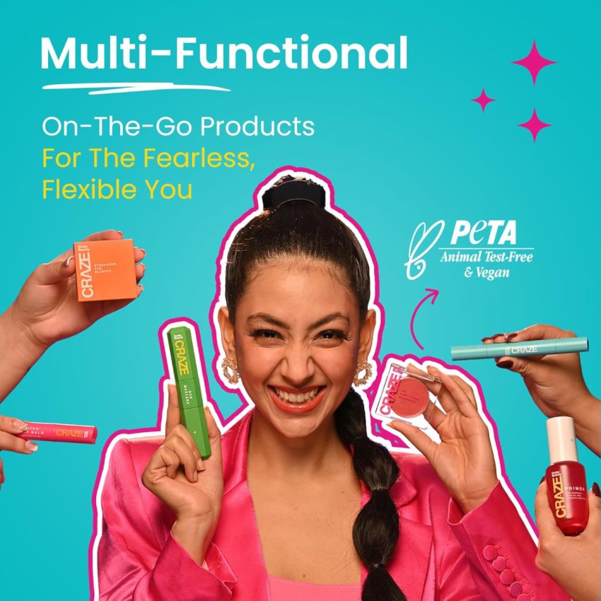 SWISS BEAUTY Craze 2-N 1 Gel Semi-Matte Eyeliner With Wing Stamp | Waterproof And Smudgeproof Eyeliner With Fine Tip For Precise Application | Black, 2.8Ml