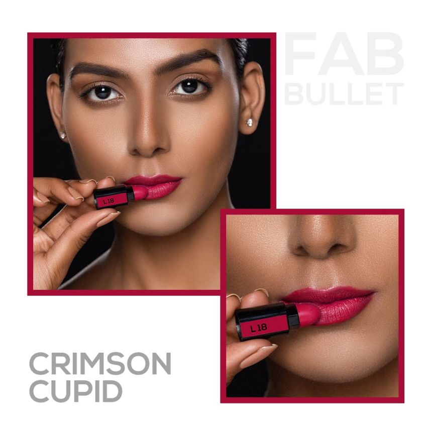 RENEE Fab 5 Refill Bullet Matte Lipstick, L 18 Crimson Cupid 1.5gm