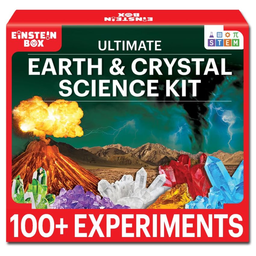 Einstein Box Ultimate Earth & Crystal Science Kit | Science Kits for Kids Age 6-14 | STEM Projects | Learning & Education Toys for 6-8-10-12-14 Year Old Boys & Girls | Gift Ideas for Boys & Girls |