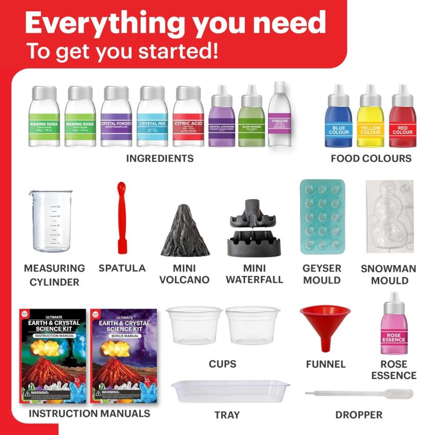 Einstein Box Ultimate Earth & Crystal Science Kit | Science Kits for Kids Age 6-14 | STEM Projects | Learning & Education Toys for 6-8-10-12-14 Year Old Boys & Girls | Gift Ideas for Boys & Girls |