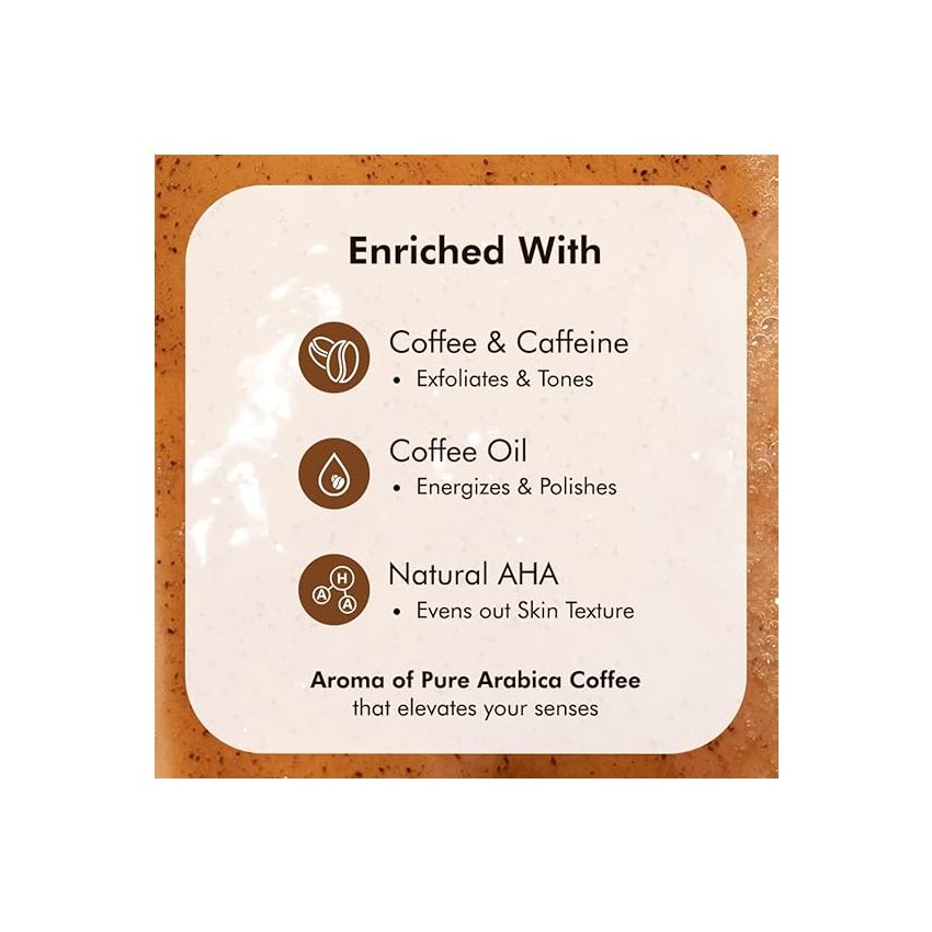mCaffeine Exfoliating Espresso Coffee Body Wash with Natural AHA | Tan Removal Body Wash for Soft & Smooth Skin | Energizing Shower Gel for Men & Women | 300ml in Coffee Cup