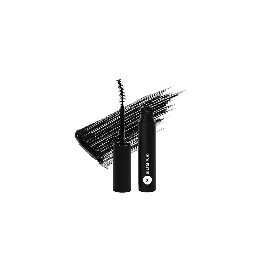 SUGAR Cosmetics Uptown Curl Lengthening Mascara | Lasts Upto 8 hrs | Lightweight and Smudgeproof With Lash Growth Formula - 01 Black Beauty - 5ml