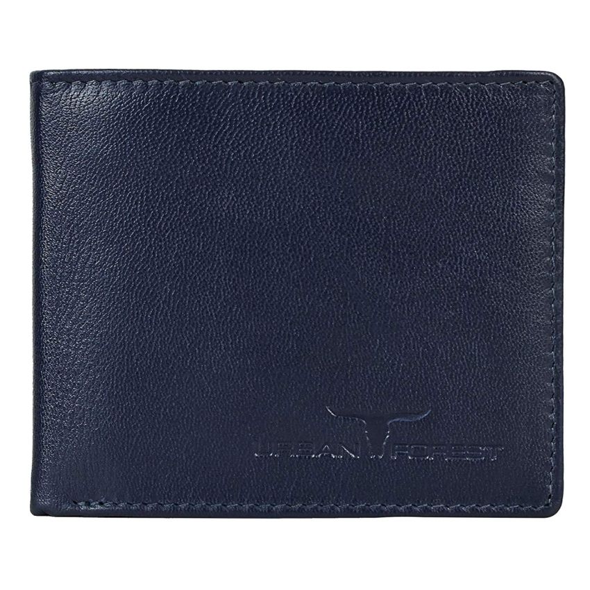 URBAN FOREST Dakota Dark Blue Leather Wallet for Men