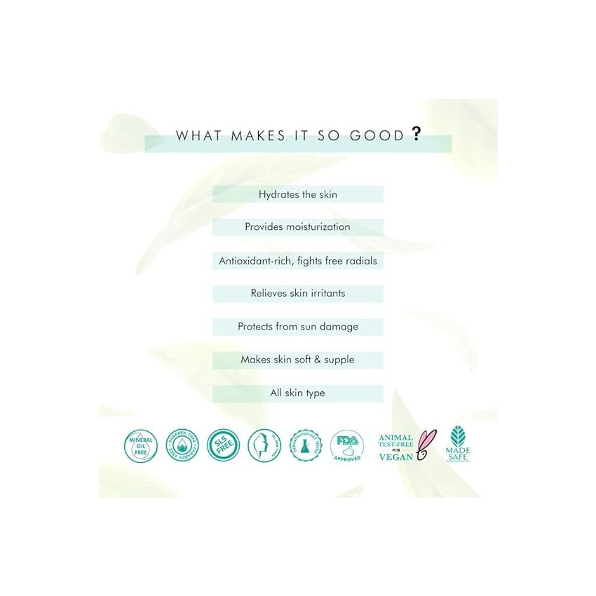 mCaffeine Green Tea Hydrating Face Serum for Glowing Skin with Vitamin C & Hyaluronic Acid | Reduces Dark Spots, Pigmentation & Prevents Sun Damage | For Men & Women | 72 Hrs Hydration | 40ml