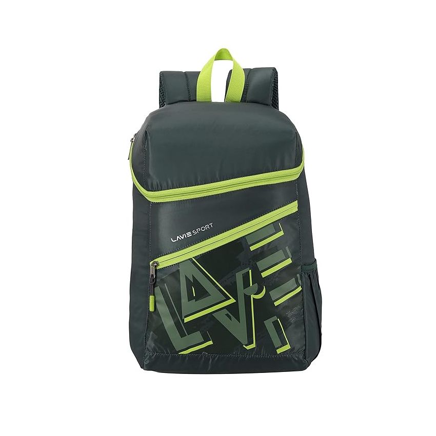 Lavie Sport Westport 24 Ltrs Latest Backpack | College bags for girls & boys (Dark Olive)