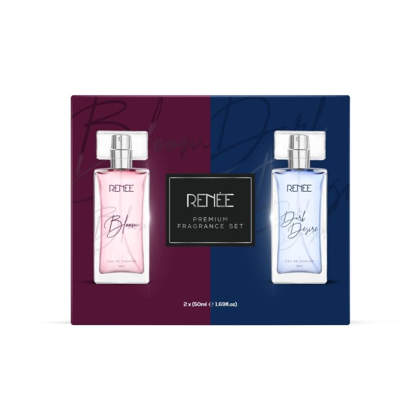 RENEE Eau De Parfum Premium Fragrance Combo Set For Women Bloom 50ml & Dark Desire 50ml| Premium Long Lasting Luxury Perfume| Scent for All Occasions