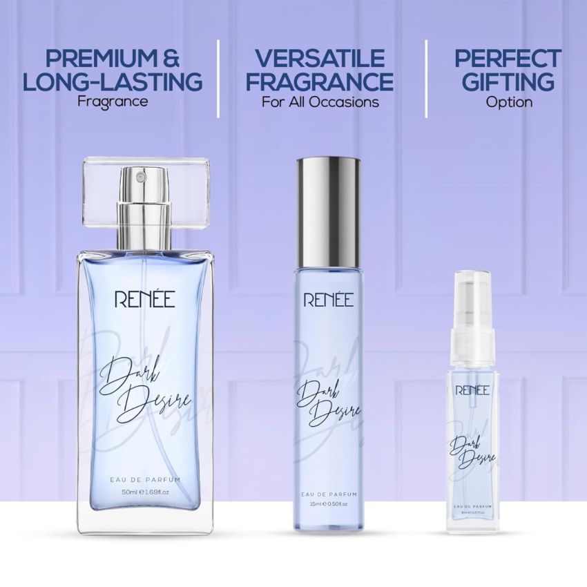 RENEE Eau De Parfum Dark Desire 50ml, Premium Long Lasting Luxury Fragrance Perfume Pack of 2