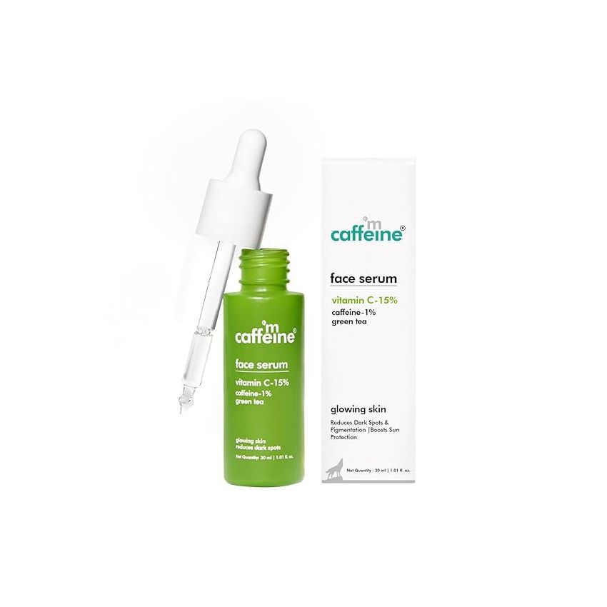 mCaffeine 15% Vitamin C Face Serum for Pigmentation & Dark Spot | Revives Dull Skin & Protects Against Sun Damage | Day & Night Serum for Face - 30ml
