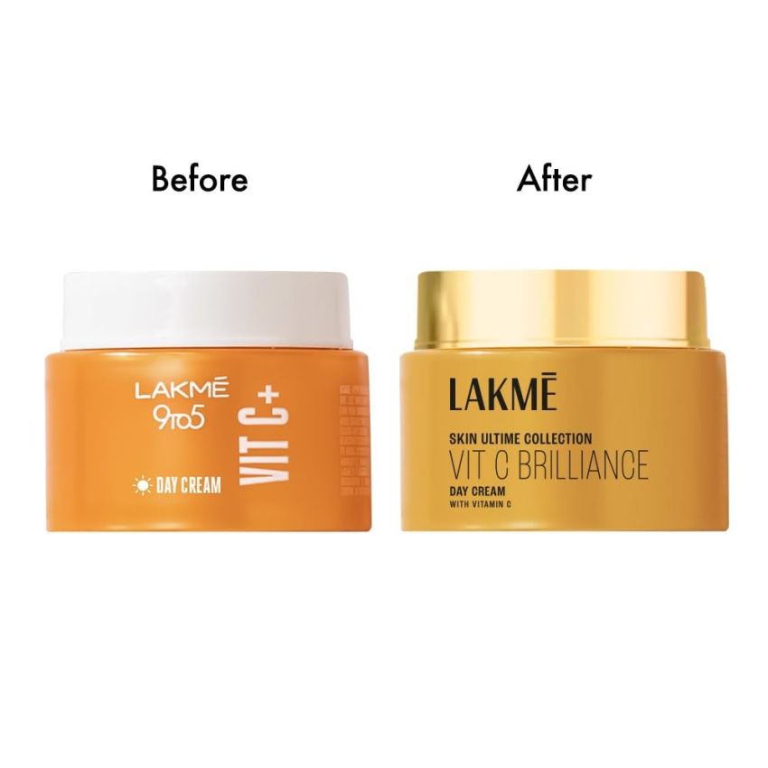 Lakme 9to5 1% Active Vitamin C+ Day Cream for Face | Face Cream for Bright, Glowing Skin | For Dry, Oily, Normal, Sensitive & Combination Skin | 50g