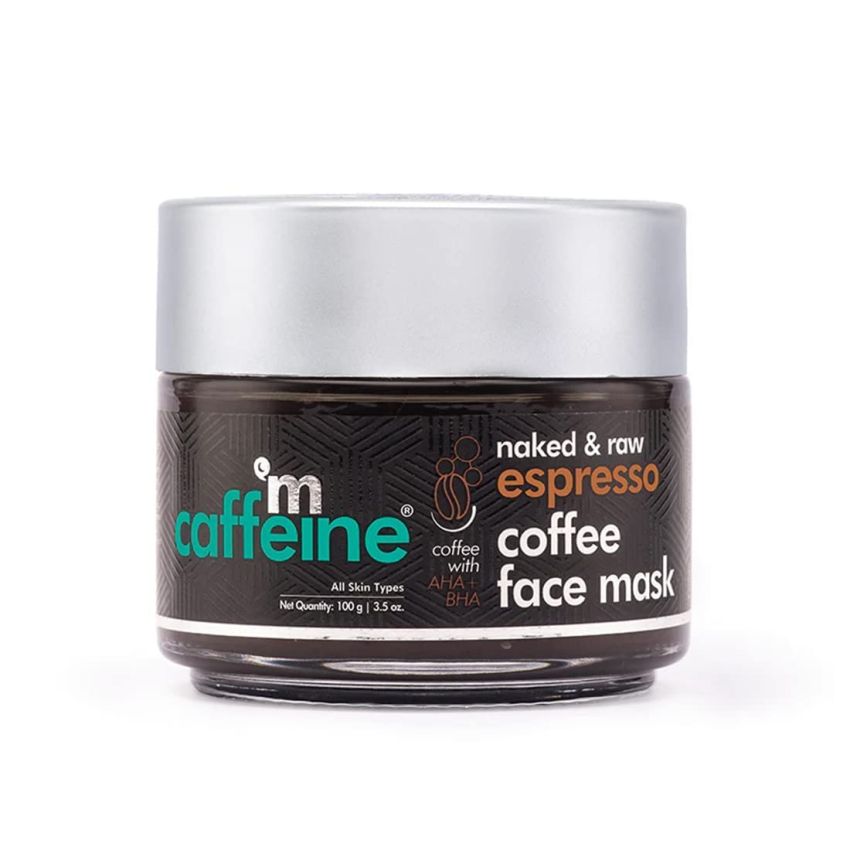 mCaffeine Espresso Deep Exfoliation Kit with Hyaluronic Acid, Natural AHA, Walnut | Face Wash, Face Scrub, Face Mask | All Skin Types | Cruelty Free & Vegan