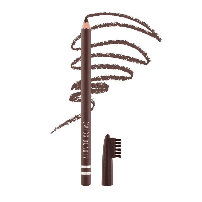 Swiss Beauty Eyebrow Pencil, Dark Brown, 1.5 g