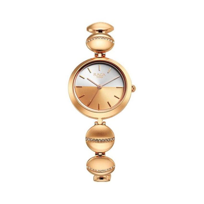 Titan Raga Delight Two Toned Dial Women Watch with Metal Strap-NS2606WM11/NT2606WM11