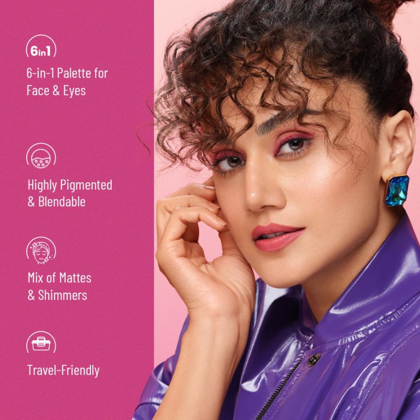 Swiss Beauty Face and Eye Dual Passport Palette | Eyeshadow + Blusher Palette | Combination of Mattes and Shimmers | Compact and Travel Friendly makeup kit | Shade- Everyday, 4.5g