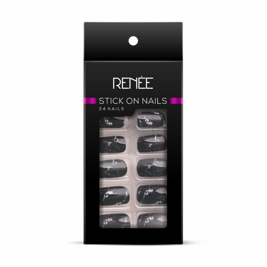 RENEE Stick On Nails DN 03| 24 Reusable Artificial Fake Nail Set| Lightweight & Long Lasting| Easy To Use| Quick Fix For Festivals & Special Occasions