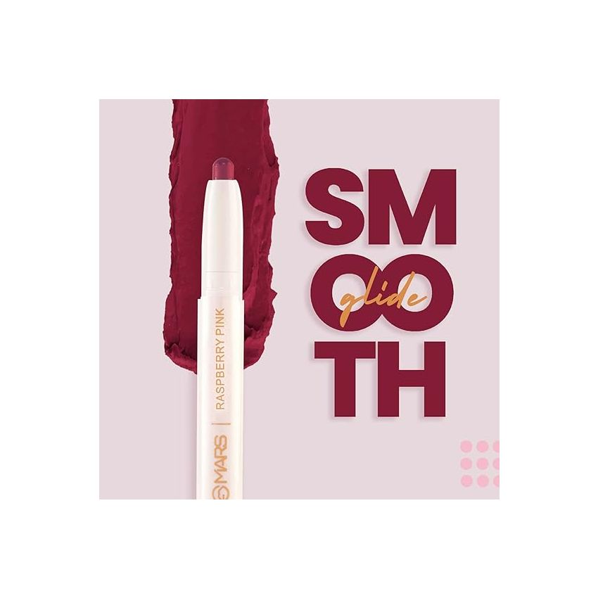 MARS Retractable Poppins Long Lasting Lip Crayon | Matte Finish | Smudge Proof & Kiss Proof Crayon Lipstick for Women (1.3 gm) (14-DRIPPING SYRUP)