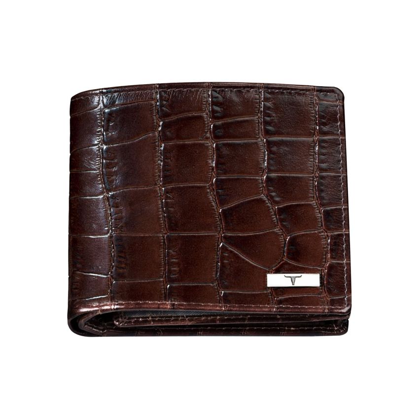 URBAN FOREST Drogon Brown Printed Leather Wallet for Men