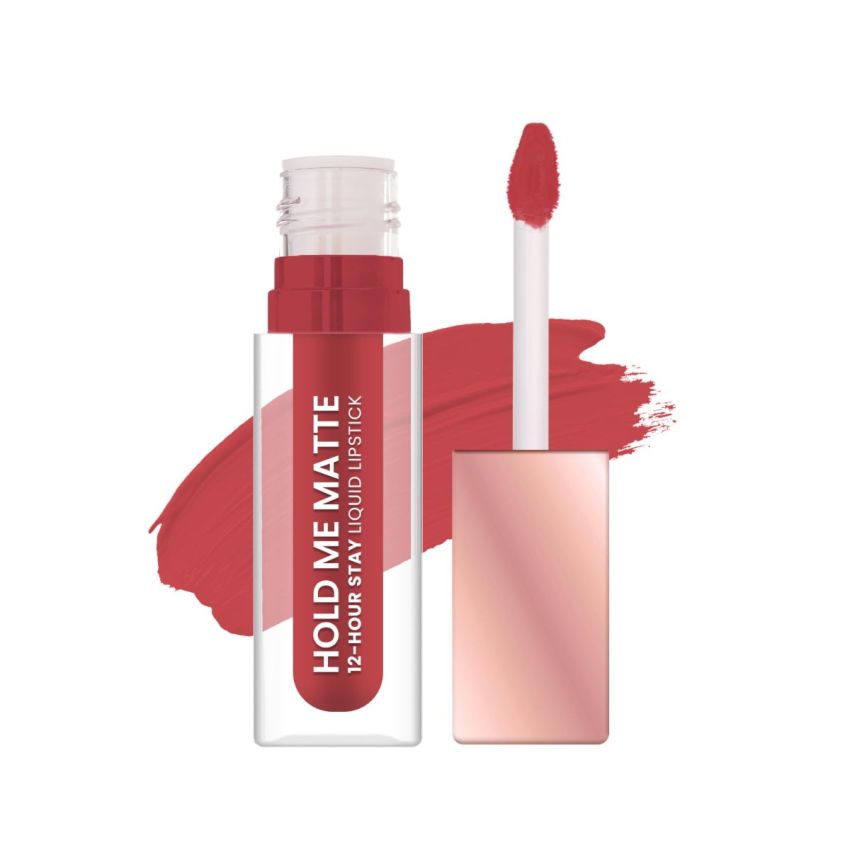 Swiss Beauty Hold Me Matte Liquid Lipstick | 12 Hours Stay | Non-Transfer Lipstick | Waterproof Lipstick with Intense Hydration| Shade - Daring Salmon, 4.5ml
