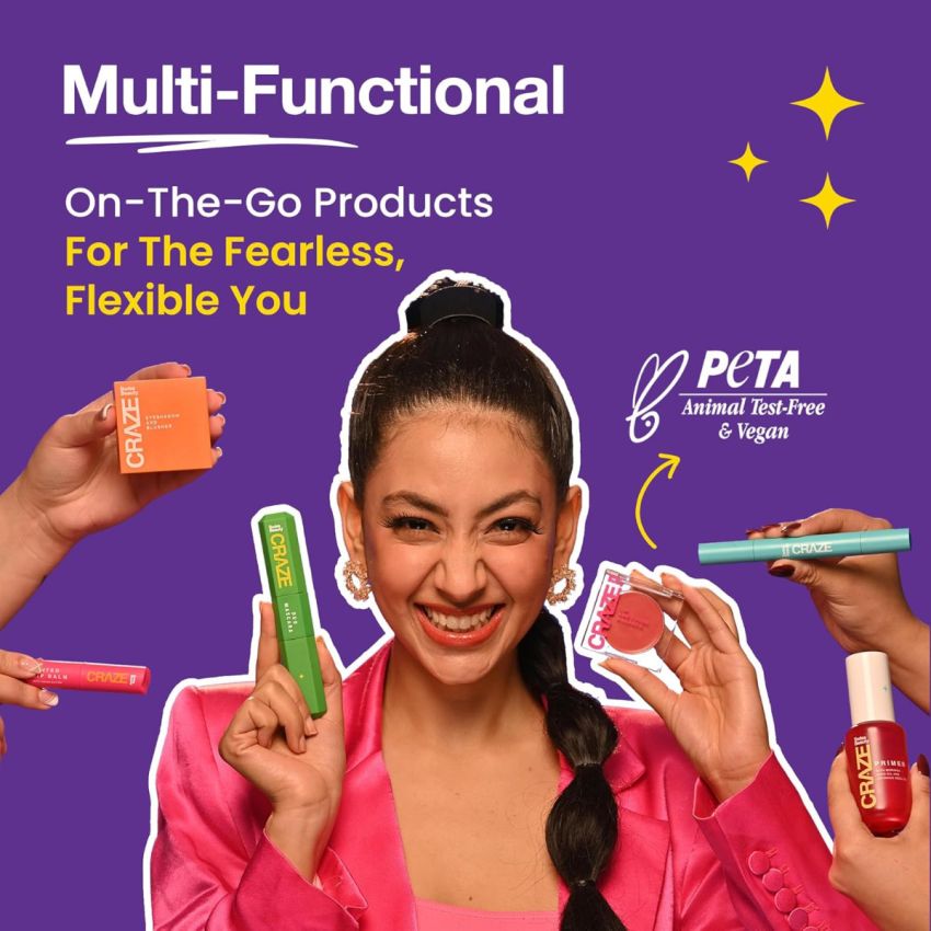 Swiss beauty Craze Duo Mascara | 2-in-1 Lengthening and Volumizing Mascara with non clumping and non flaking finish | Smudgeproof and waterproof | Black, 20ml