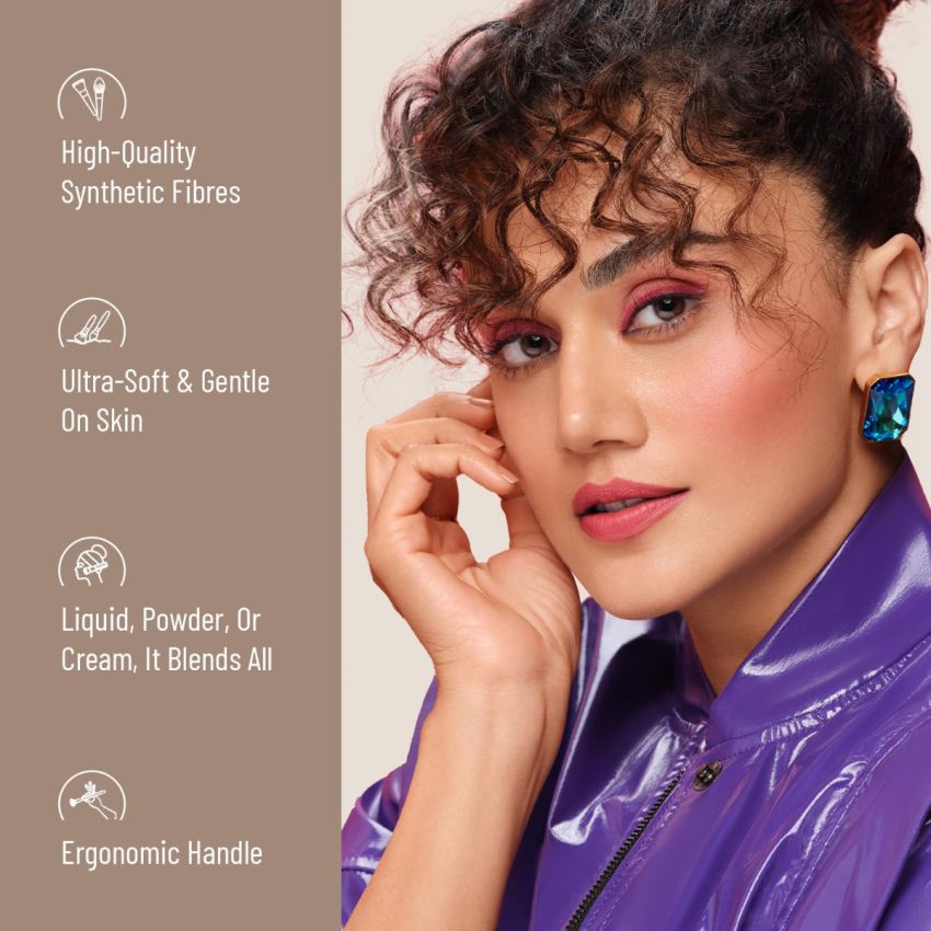 Swiss Beauty Foundation Blender Brush for Makeup | Synthetic Fibres | Easy Blending