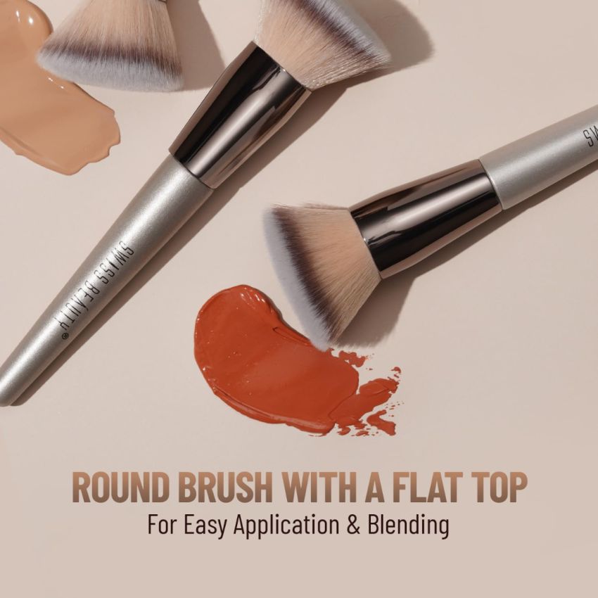 Swiss Beauty Foundation Blender Brush for Makeup | Synthetic Fibres | Easy Blending