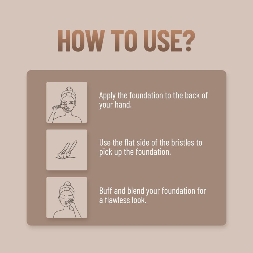 Swiss Beauty Foundation Blender Brush for Makeup | Synthetic Fibres | Easy Blending