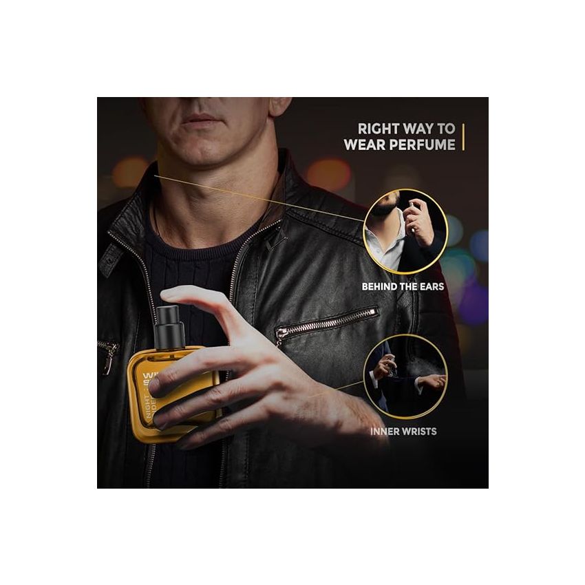 Wild Stone Night Rider Long Lasting Eau de Parfum for Men, 30ml