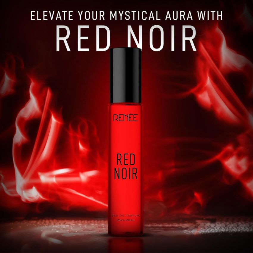 RENEE Red Noir Eau De Parfum 15ml, Bold Long Lasting Premium Luxury Fragrance with Fruity, Floral & Spicy Notes, Gift For All Occasions