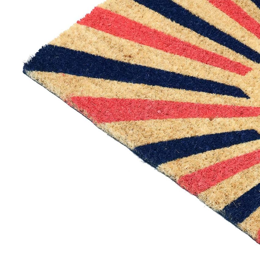 Onlymat Hello Coir Doormat, Multi-Colour, Hard, Eco-Friendly, Thick Material Rug with PVC Backing for Entrance (45 x 75 cm)