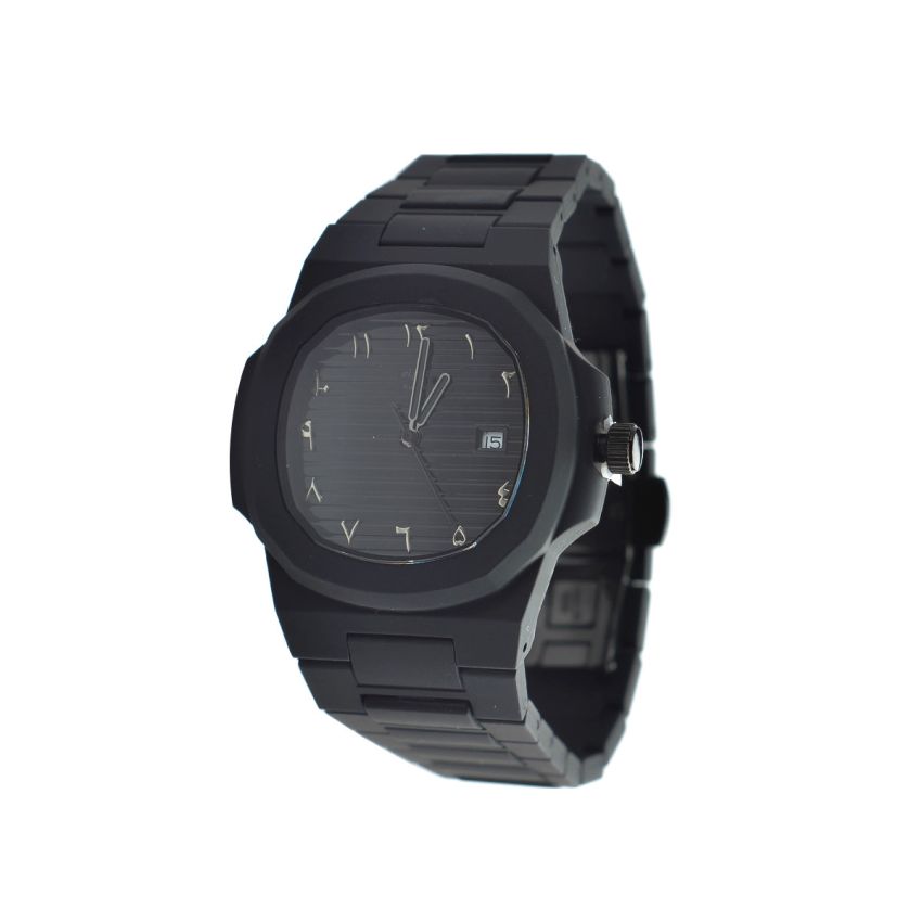 EIGHT KUWAIT Polycarbon Black Arabic watch