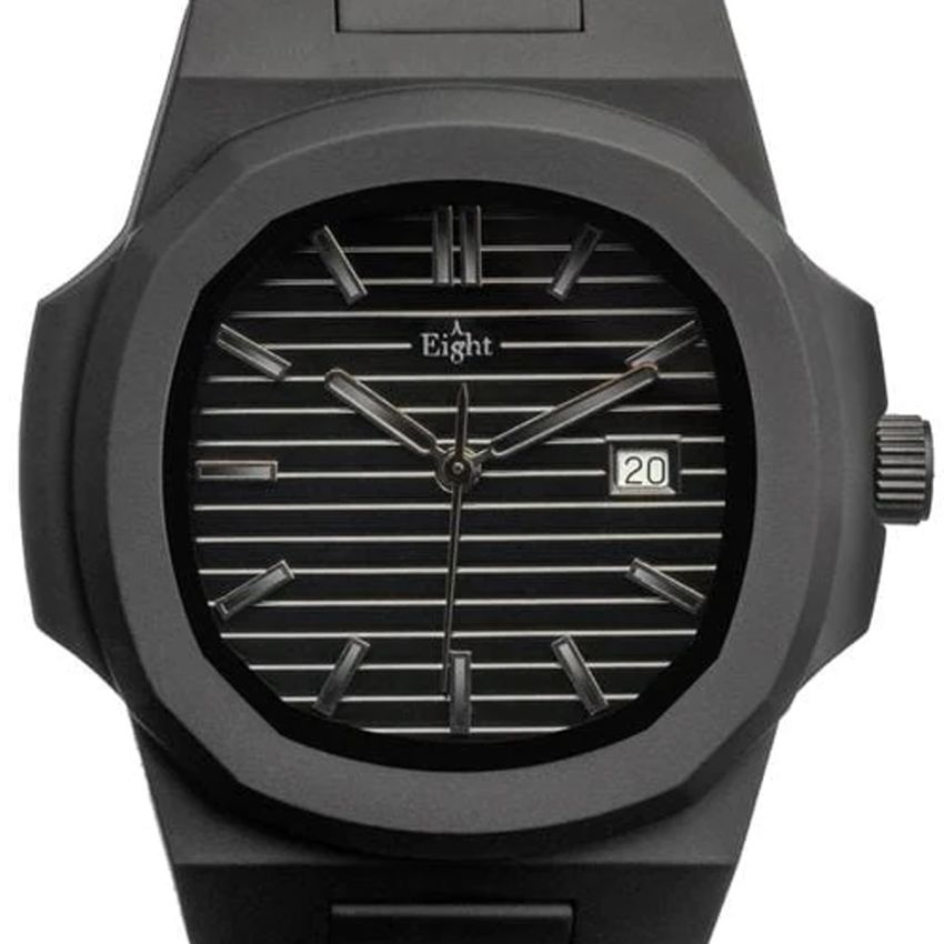 EIGHT KUWAIT Polycarbon Jet Black watch