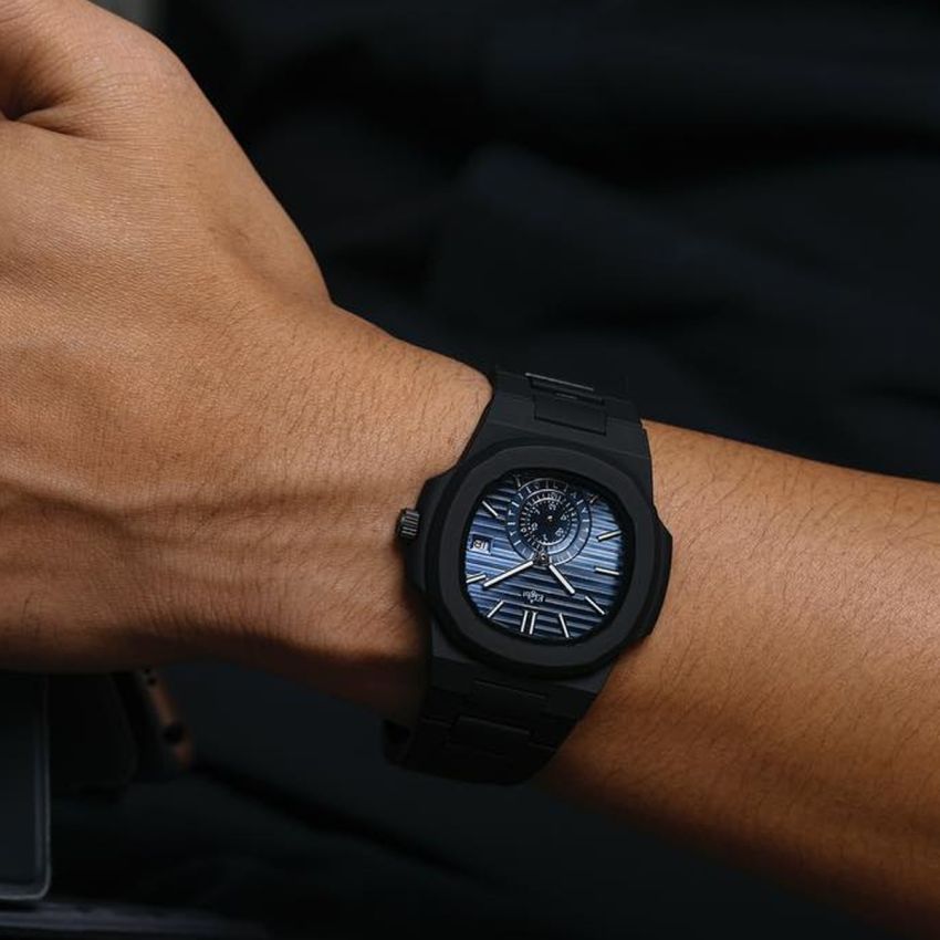 EIGHT KUWAIT The Chrono Polycarbon Blue watch