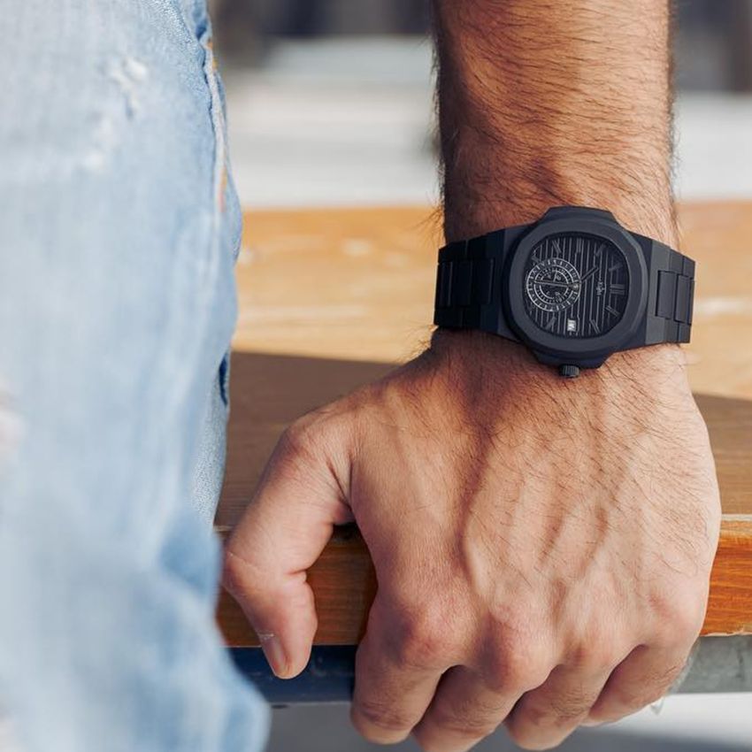 EIGHT KUWAIT The Chrono Black watch