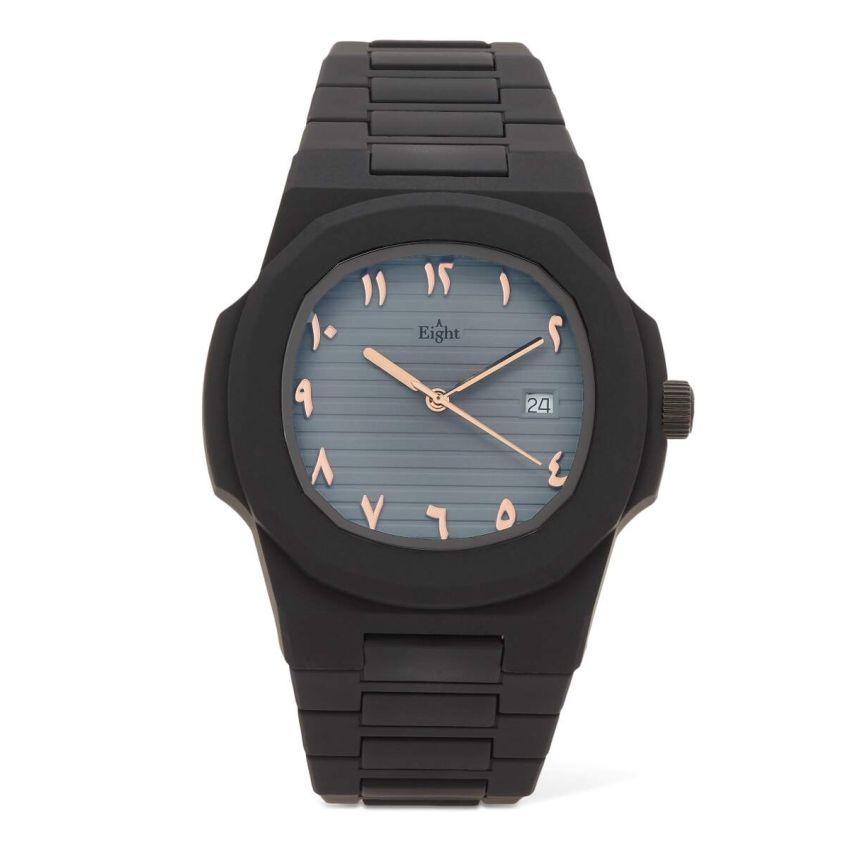 EIGHT KUWAIT Polycarbon Rose Gold Arabic watch