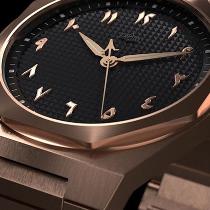 EIGHT KUWAIT Arabia Stainless Steel Rose Gold watch