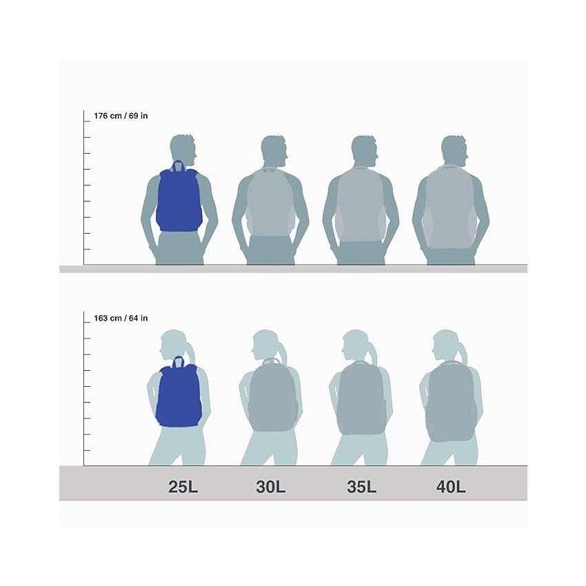 Lavie Sport Elnido 24L Polyester Casual Backpack (Navy Blue)