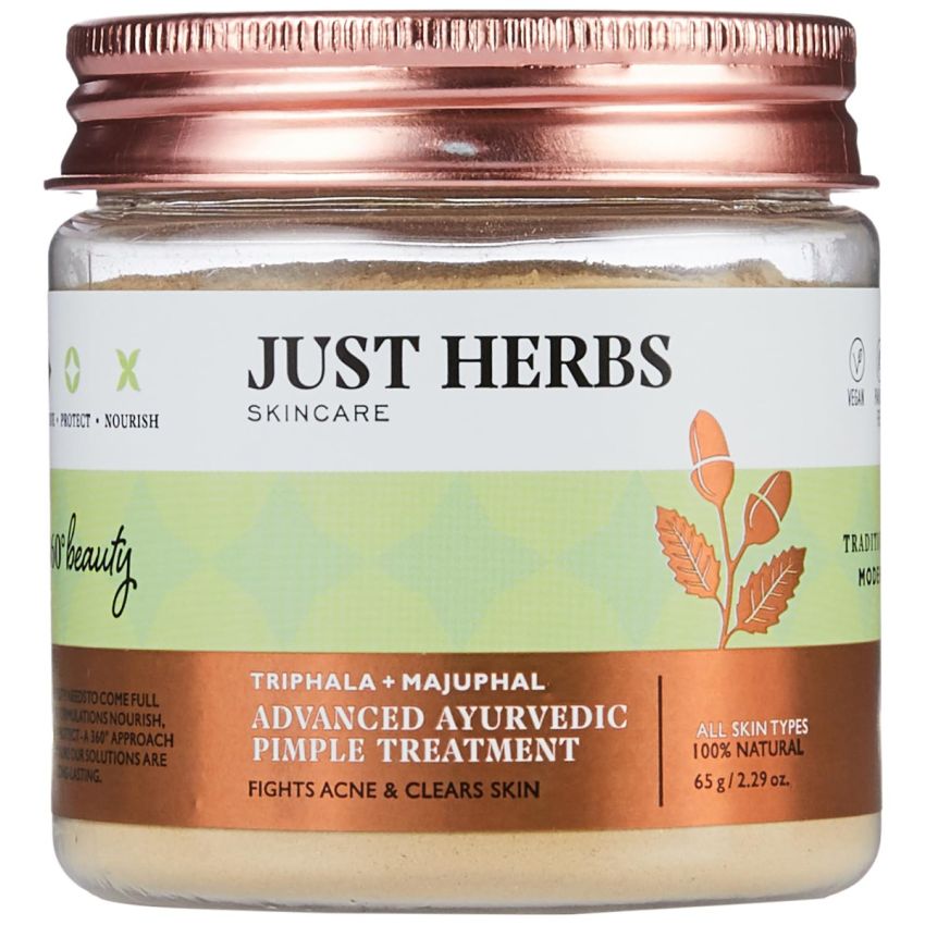 Just Herbs Advanced Ayurvedic Face Pack Prevents Pores Enlargement, Acne & Pimples, Suitable For All Skin Types