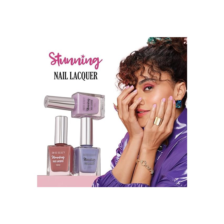 Swiss Beauty Color Splash Nail Polish with Glossy Gel Finish | Non-Chipping, Quick drying, Long-Lasting Nail paint | Shade- 60, 15ml