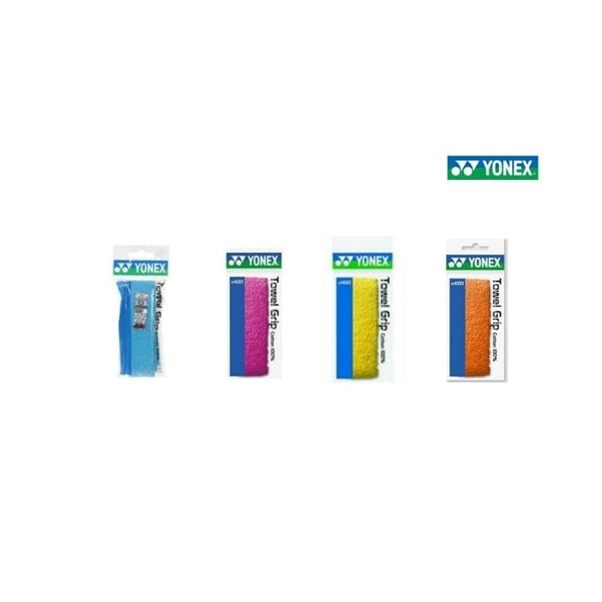 YONEX Ac 402EX Synthetic Badminton Towel Grip (Multicolour) - Pack of 4