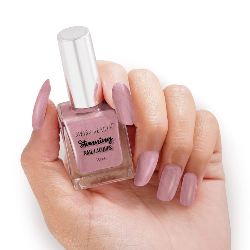 Swiss Beauty Stunning Nail Lacquer | Chip Resistant, Quick drying nail paint | Highly Pigmented with high shine Nail polish | Shade - Expresso, 12gm